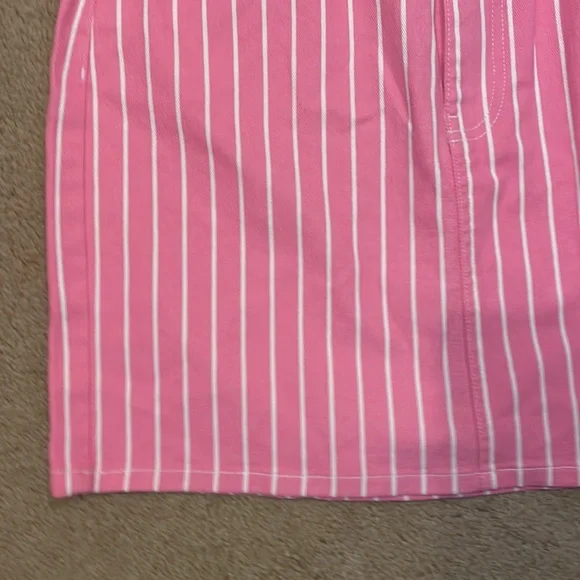 NWT Victor Glemaud for Target pink stripe denim jean mini skirt - Picture 4 of 5